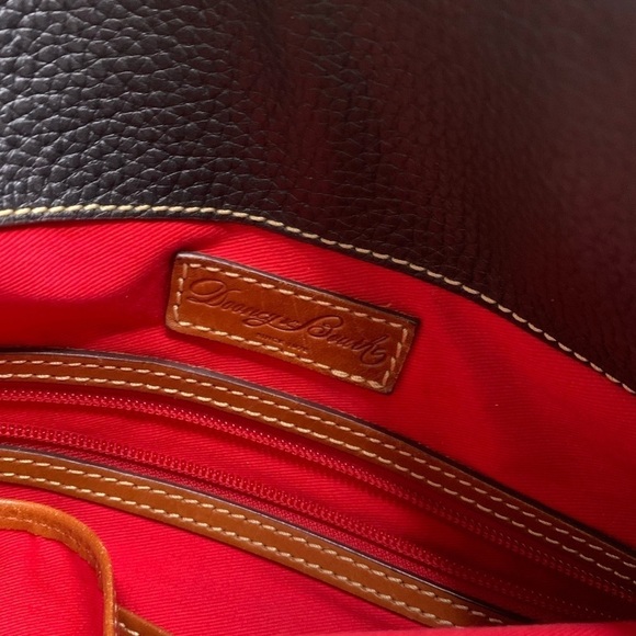 Dooney & Bourke pebble Leather Black Braided Tassel Designer Purse handbook - Picture 6 of 10